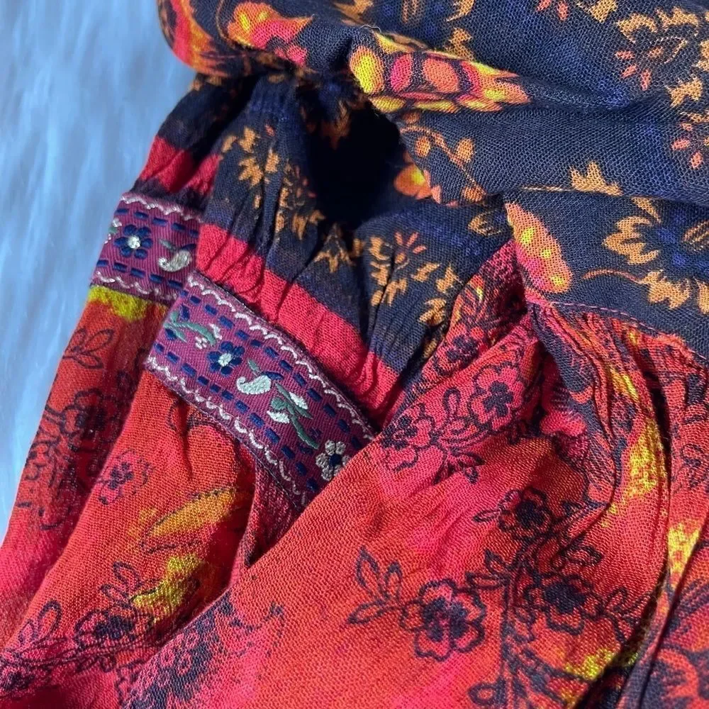 Intimately Free People Casablanca Red Print Halter Dress Sz XS‎ - Picture 8 of 11